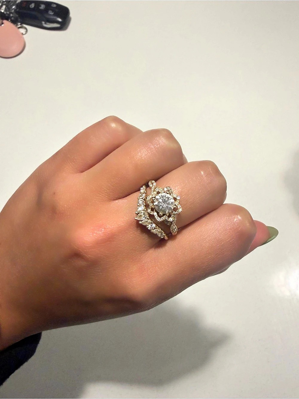 Lily Arlo 1.00 Carat Round, Super Ideal Cut, D Color, VVS2 Clarity Diamond Ring